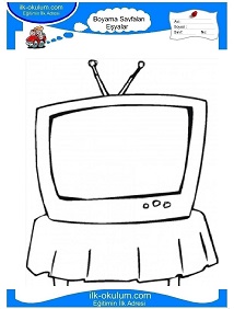 Çocuklar İçin Tv Boyama Sayfaları 